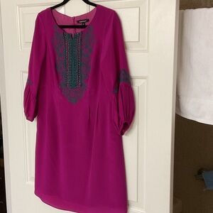 Nanette Lepore Pink and Gray Mini Dress